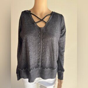 Rock & Republic Charcoal Knit Top